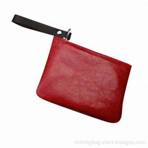 Leather coin purses for travel and business use